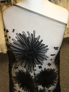 Dentelle Noire Cordonnée & Paillettes - Danuta