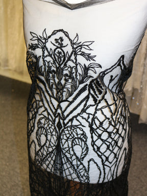 Dentelle Brodée Noire - Hortense