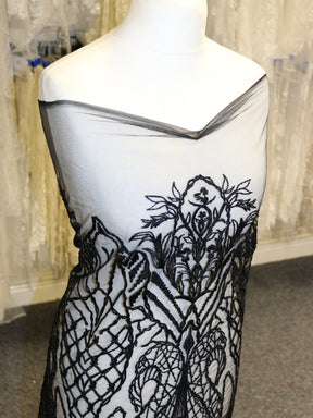 Dentelle Brodée Noire - Hortense