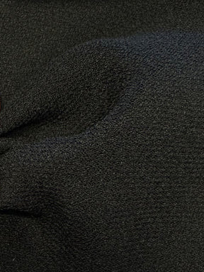 Crêpe noir avec envers en satin de polyester - Népal