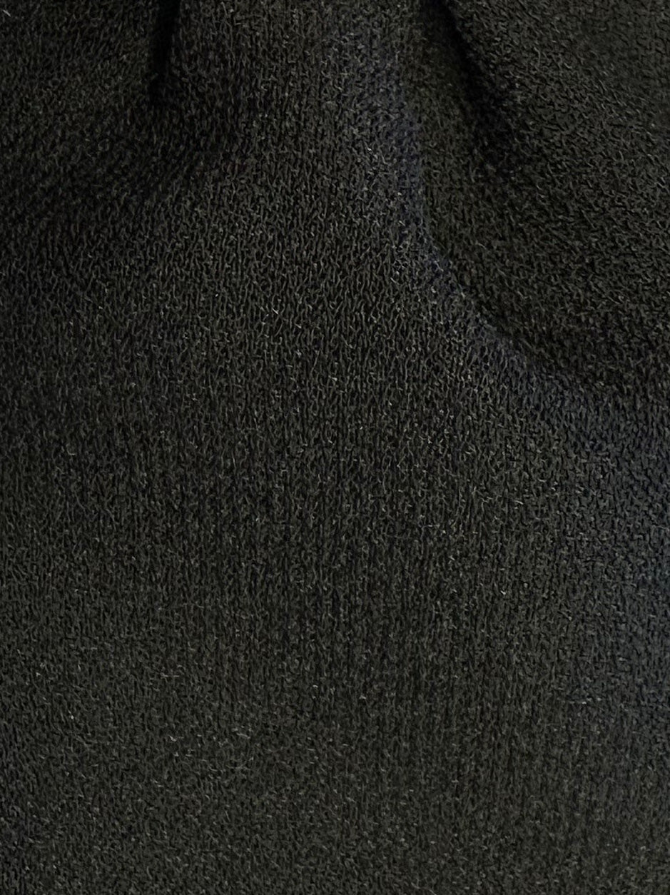 Crêpe noir avec envers en satin de polyester - Népal