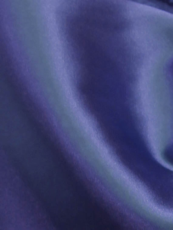 Satin extensible en polyester bleu (140 cm/55") - Empathie