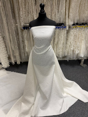 Brocade italien mélange soie ivoire - BR1015
