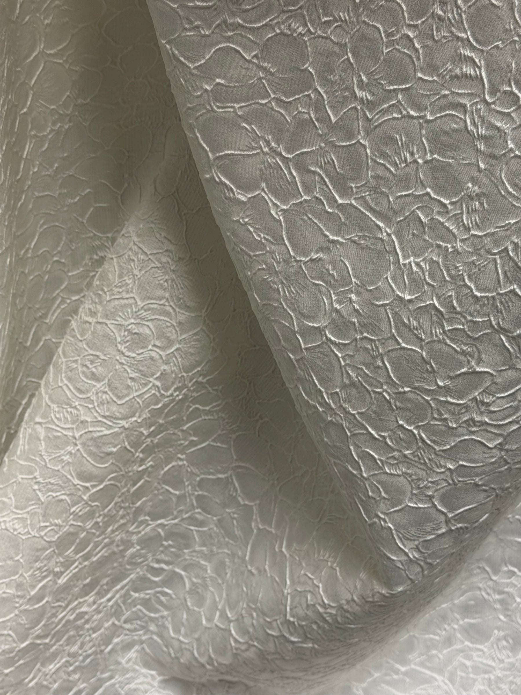 Brocade italien mélange soie ivoire - BR1015