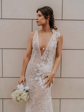 Dentelle brodée ivoire - Ainslee
