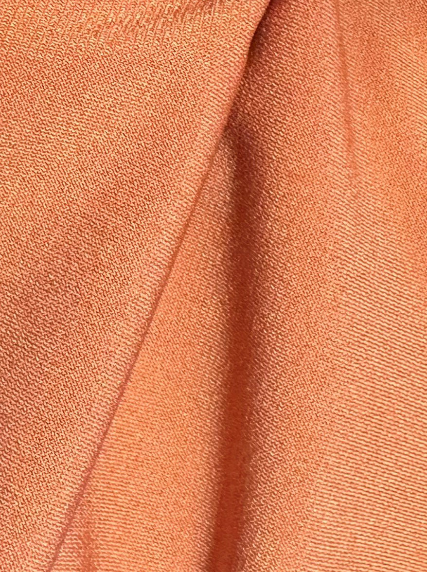 Burnt Orange Polyester Stretch  Jersey - Romania