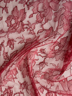 Dentelle Chantilly Rouge Bordeaux - P177
