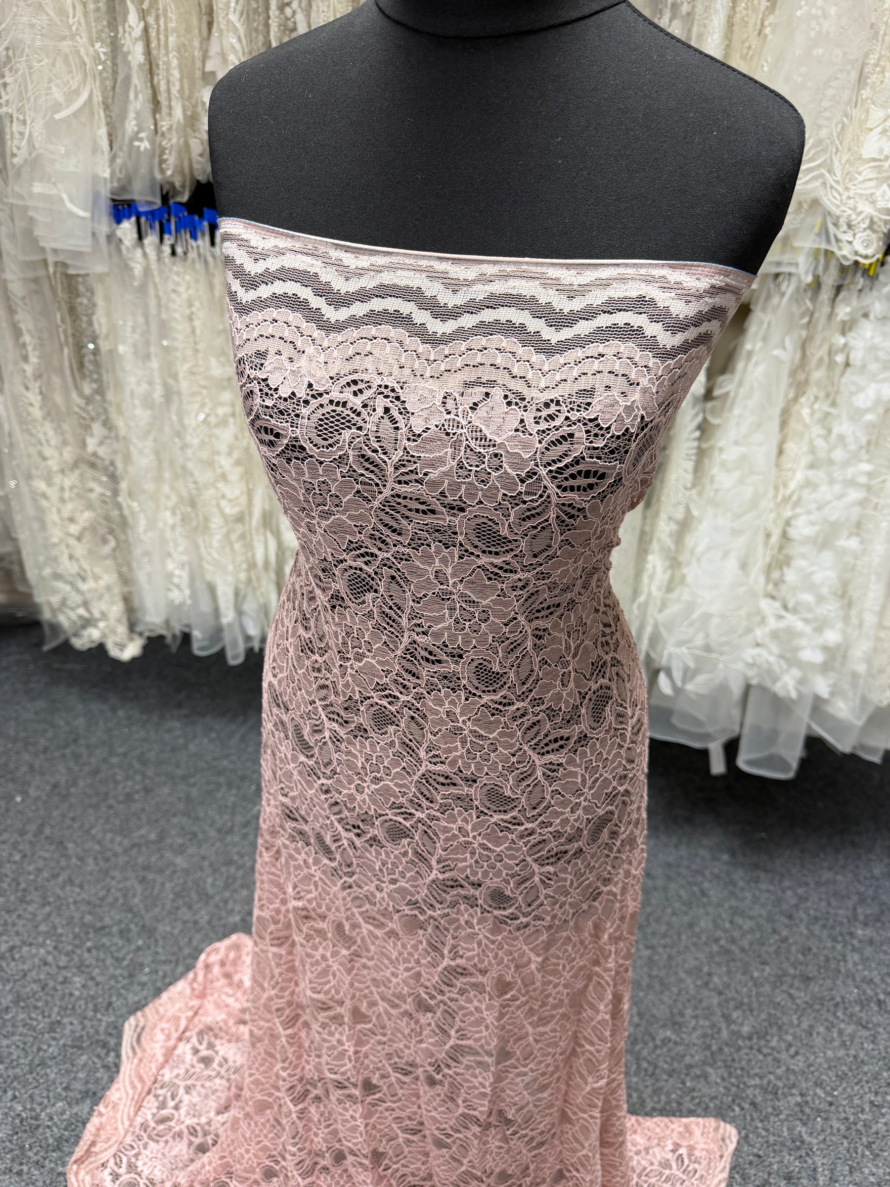 Dentelle rose cordée - Tocca