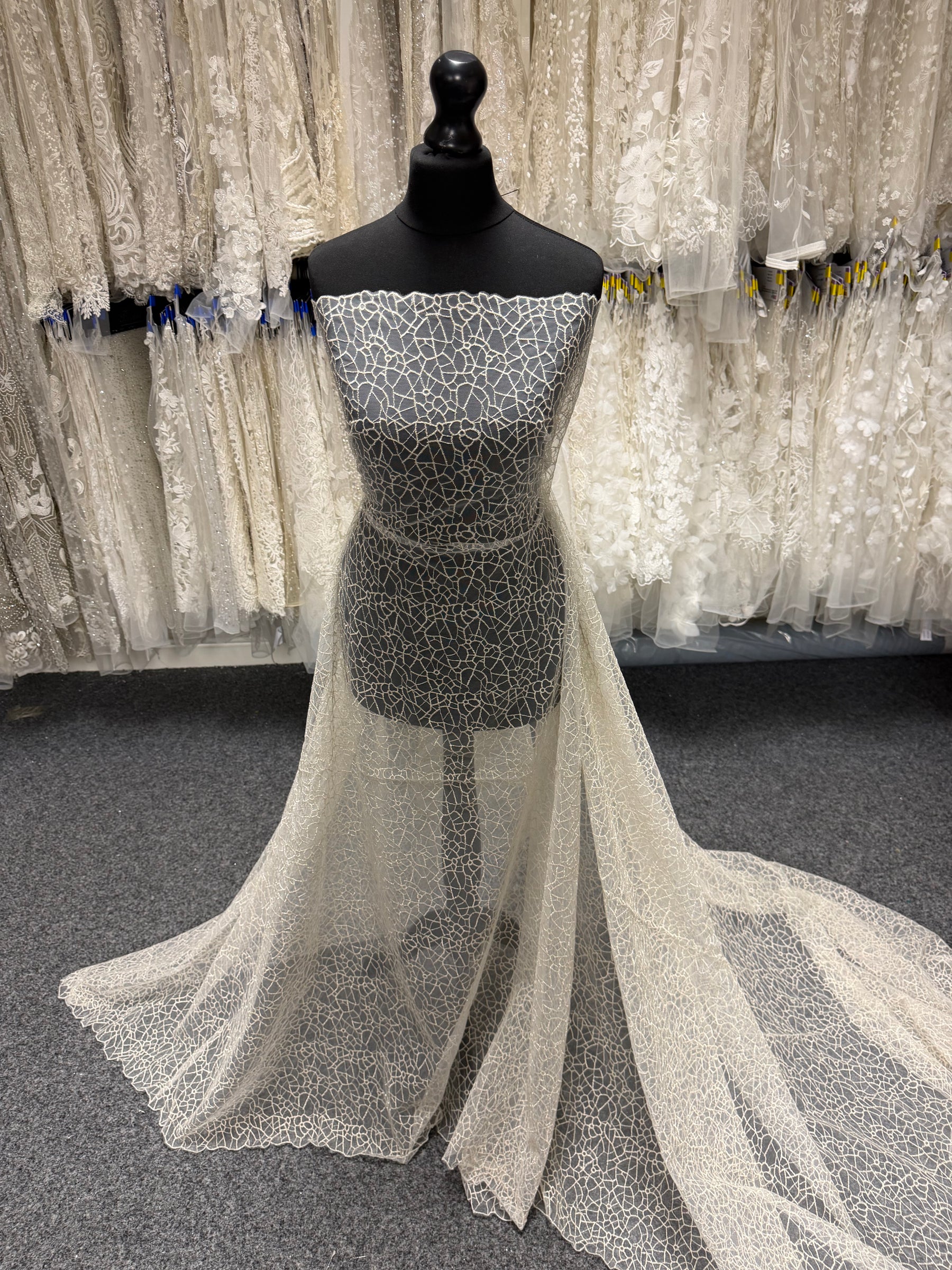 Dentelle brodée dorée - EB5023