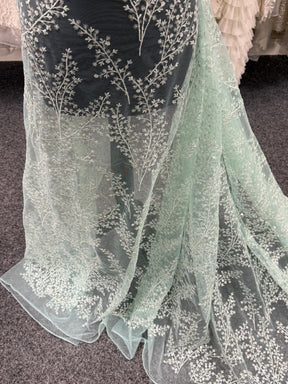 Dentelle à paillettes vert clair - EB3065