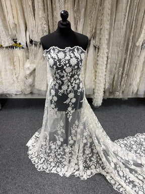 Dentelle brodée ivoire - EB5036