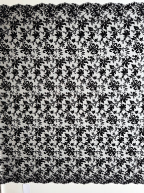 Dentelle brodée velours noir - Madina