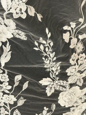 Dentelle brodée de sequins ivoire - Lucien