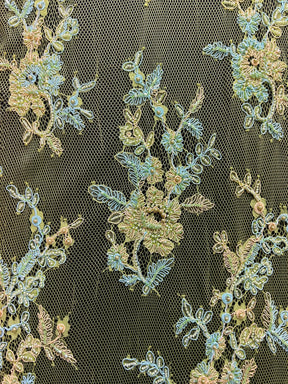 Dentelle Perlée et Cordonnée Verte - Cadence