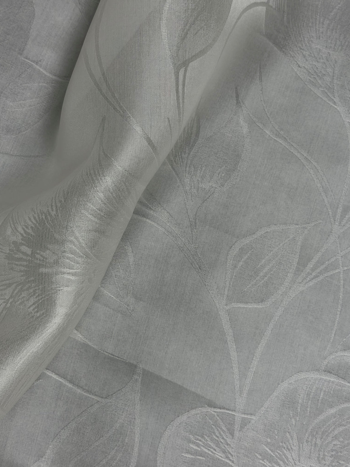 Grande pièce en brocart jacquard 100 % soie ivoire - Candido