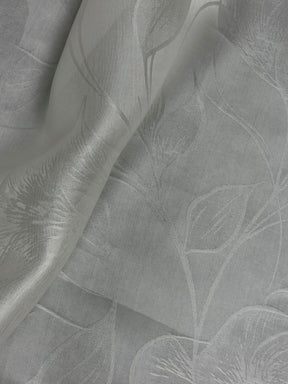 Grande pièce en brocart jacquard 100 % soie ivoire - Candido