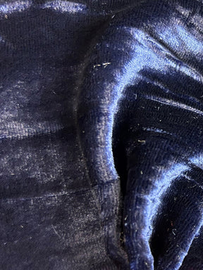 Velours de soie bleu marine - Ruffle 