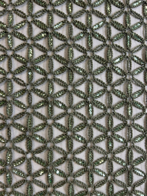 Dentelle Brodée Verte - Côme