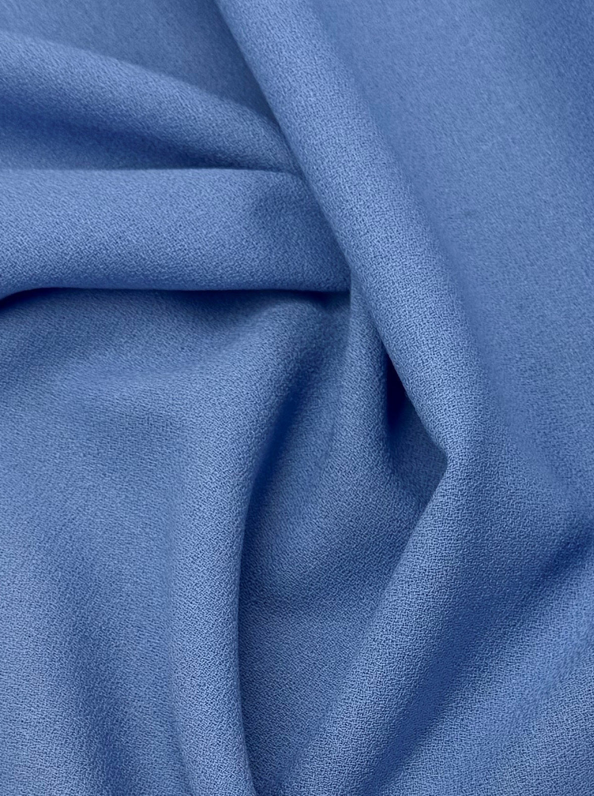 Crêpe de laine italienne bleuet - P640