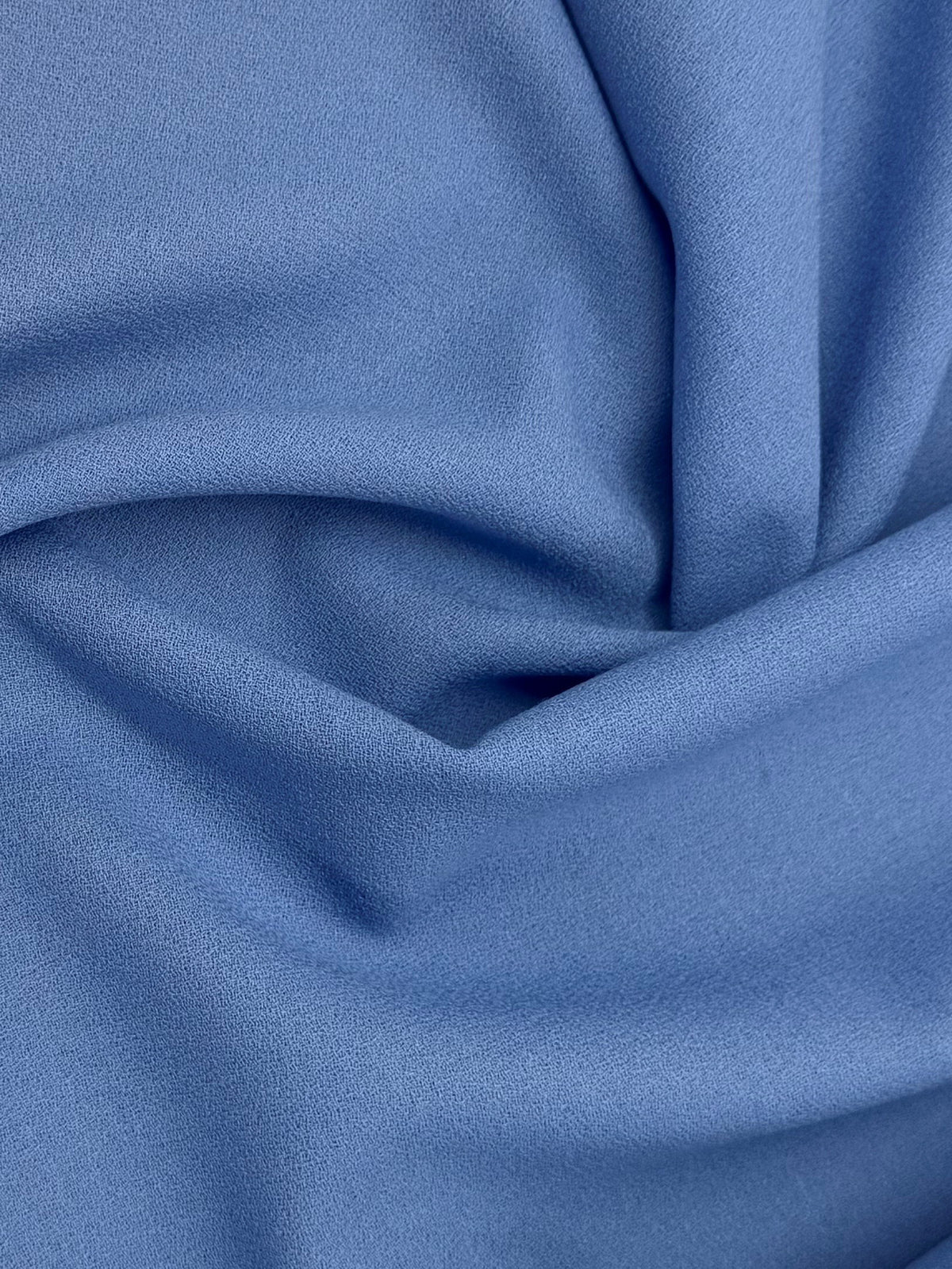 Crêpe de laine italienne bleuet - P640