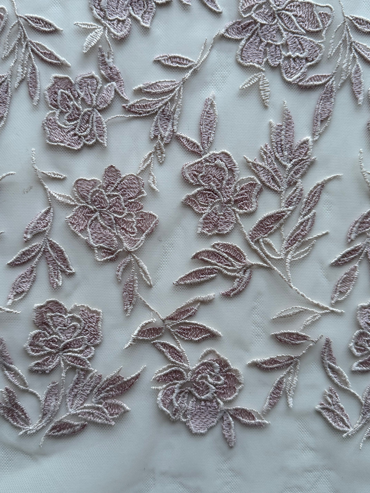 Dentelle brodée rose - EB5048