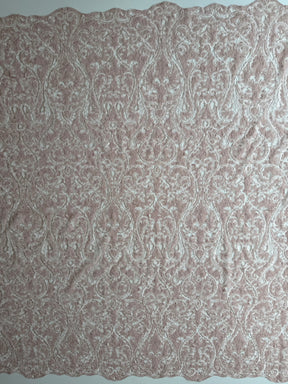 Tulle à sequins brodé rose poudré – EB3008