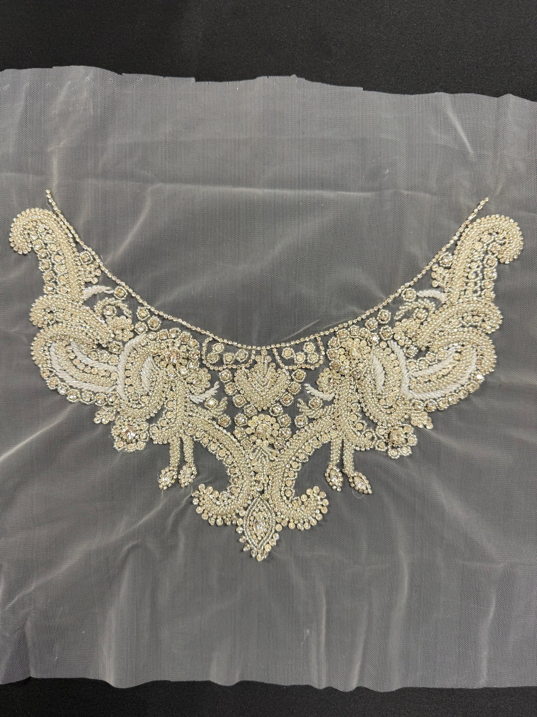Beaded Embroidery Applique - T863