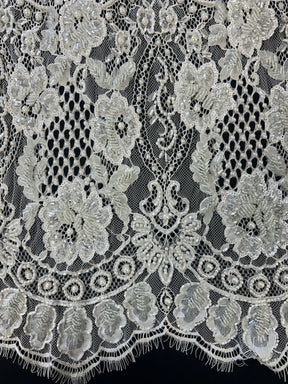 Dentelle Rachel perlée ivoire - Devon