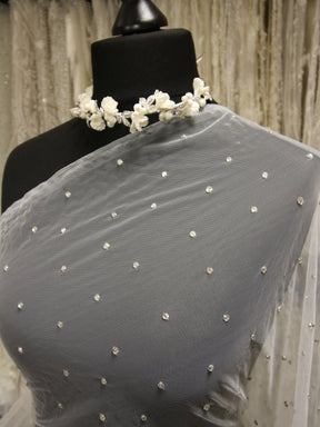 Tulle ivoire avec diamant - Charlie