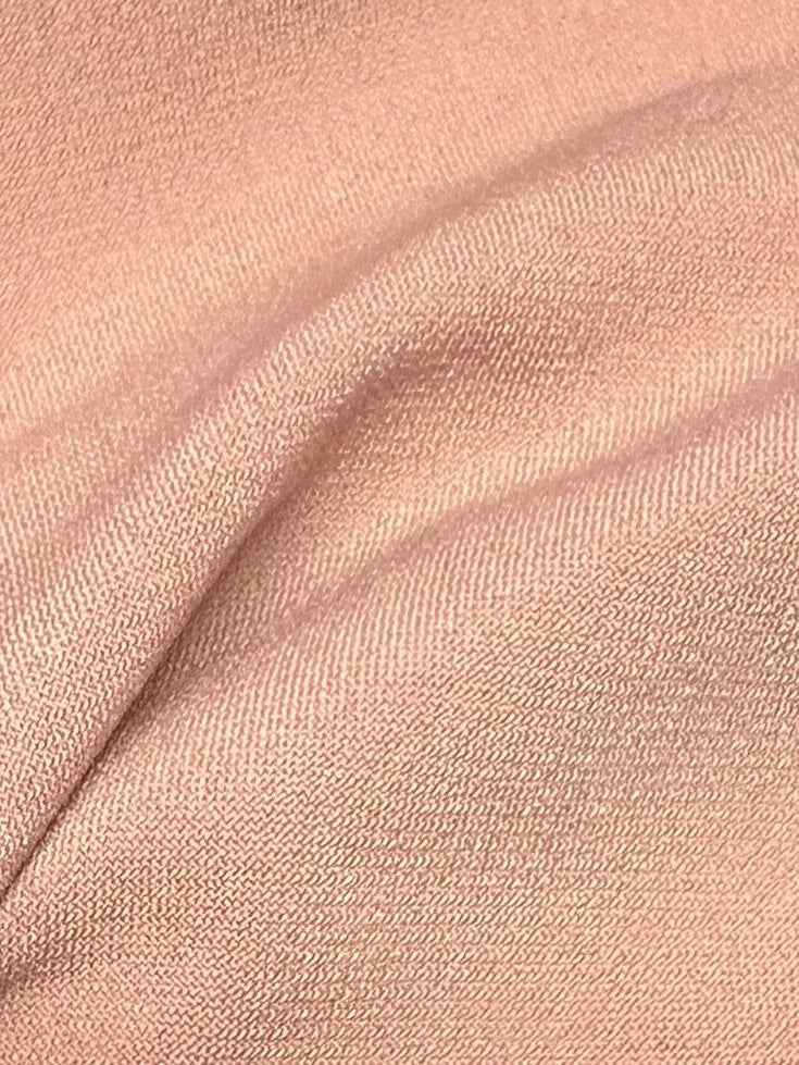 Crêpe extensible en polyester rose poudré - Roumanie
