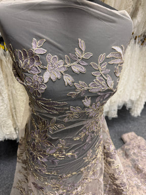 Dentelle lavande avec cordon doré - Kylar