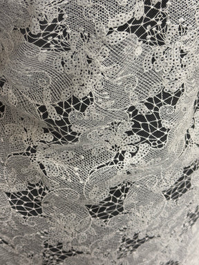 Dentelle brodée de sequins ivoire - EB3038