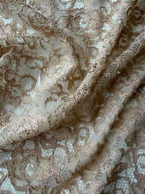 Dentelle stretch beige à côtes - P619