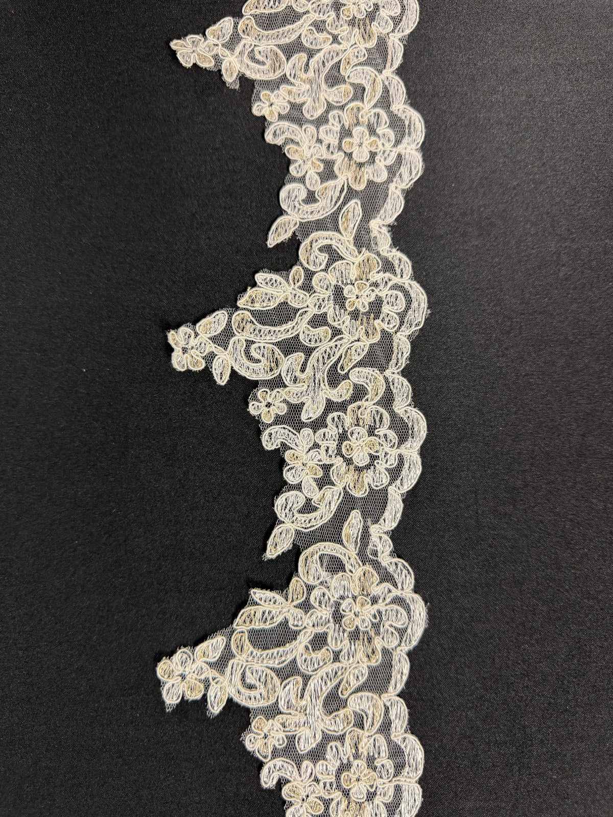 Ivory Corded Lace Trim - T136