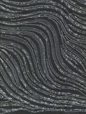 Tulle brodé de perles ivoire - EB1028