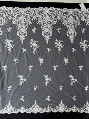 Dentelle perlée ivoire - EB1031