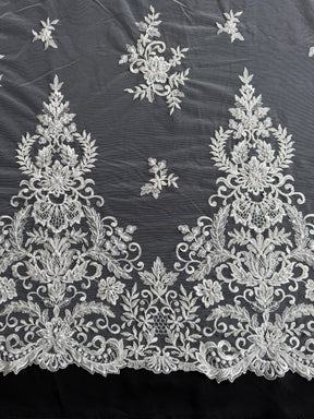 Dentelle perlée ivoire - EB1031