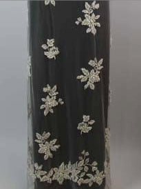 Tulle brodé de perles ivoire - EB1072