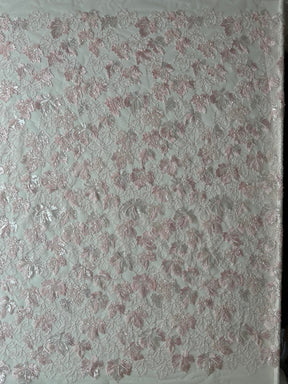 Dentelle brodée de sequins roses - EB1102