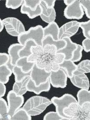 Tulle brodé de sequins ivoire - EB3003