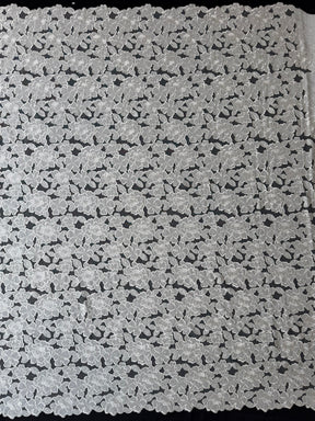 Tulle brodé de sequins ivoire - EB3003