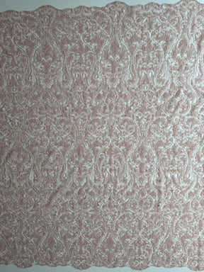 Tulle à sequins brodé rose poudré – EB3008