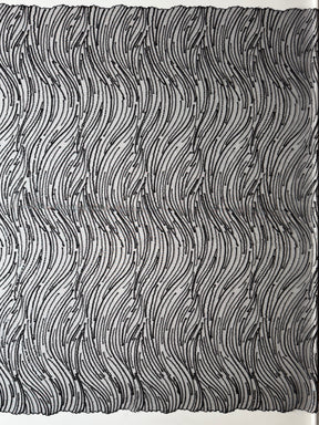 Dentelle à paillettes noires - EB3011