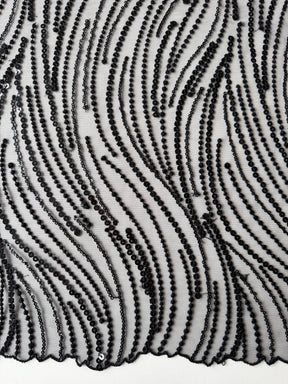 Dentelle à paillettes noires - EB3011
