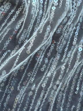 Dentelle à paillettes ivoire - EB3016