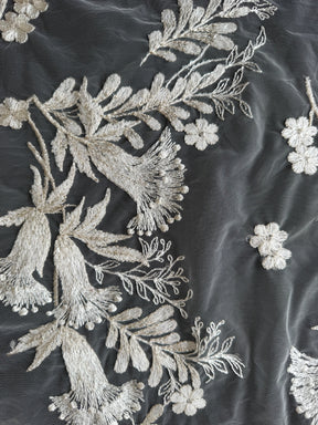 Dentelle brodée de sequins ivoire - EB3028