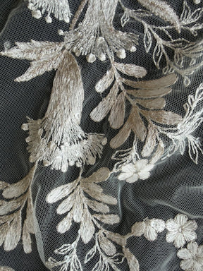 Dentelle brodée de sequins ivoire - EB3028