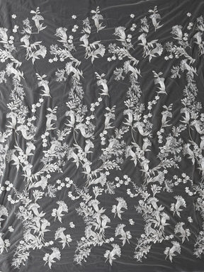 Dentelle brodée de sequins ivoire - EB3028