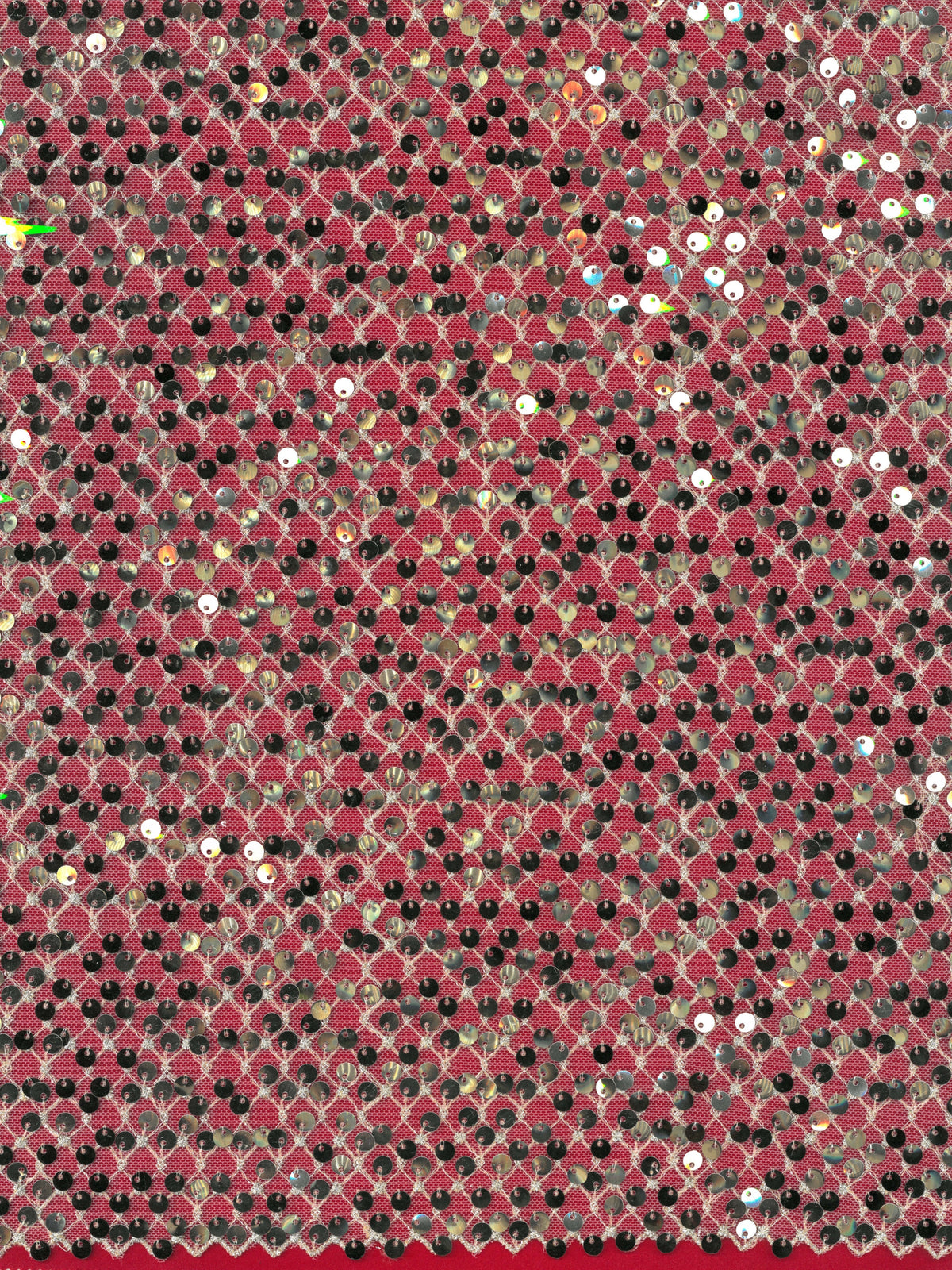 Gold Sequin Lattice Lace - EB3032