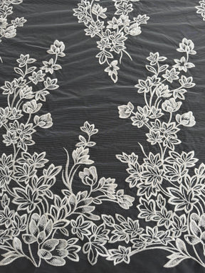 Dentelle brodée de sequins ivoire - EB3035